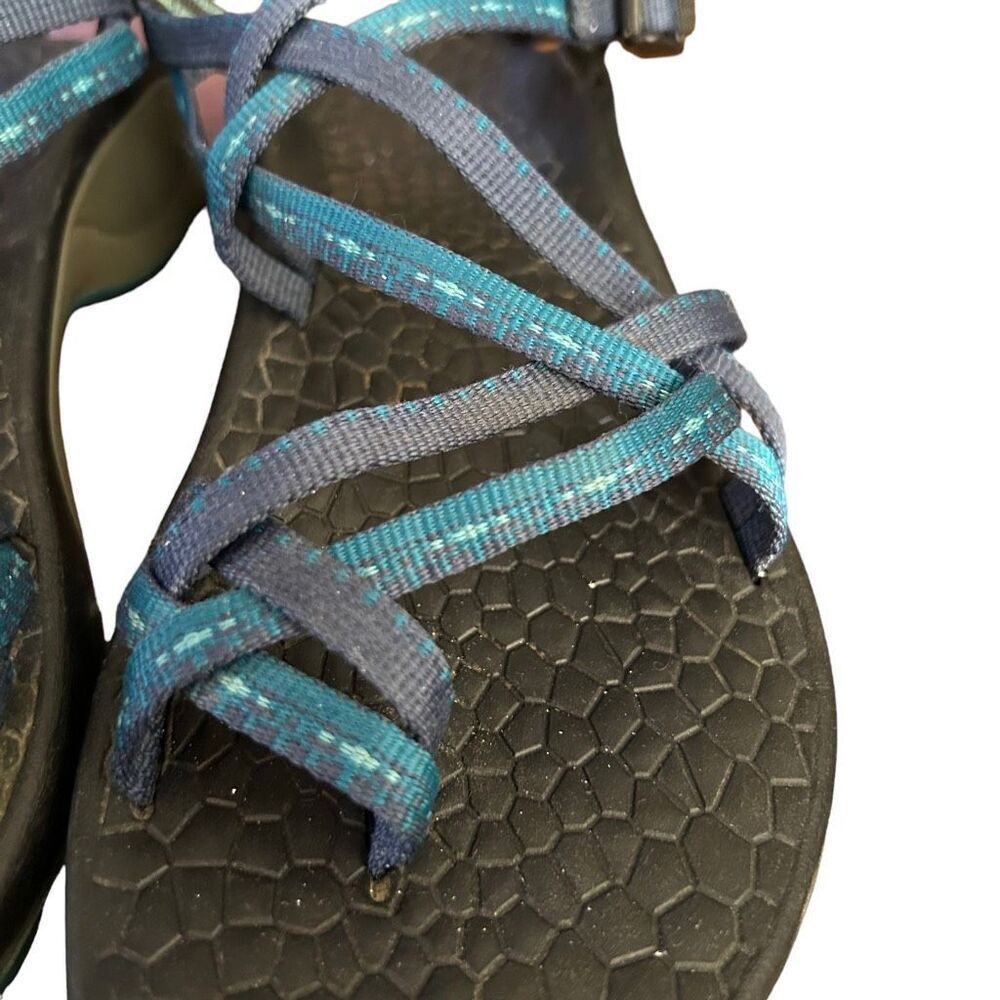 Chaco Z Cloud X2 Toe Strap Classic Sandals Blue Size 7 - Picture 3 of 10